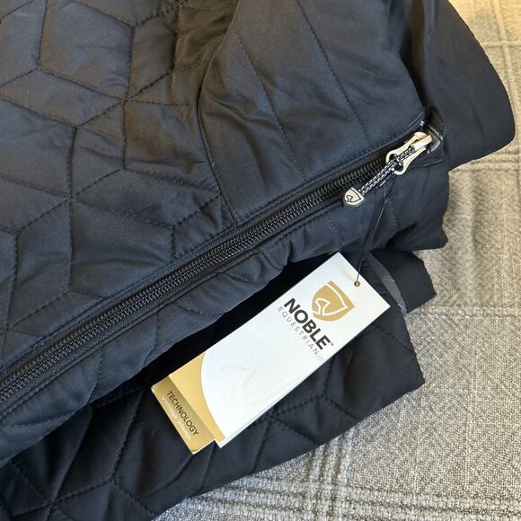 NEW Noble Equestrian Quilted Jacket Women's Size Large Black Insulated Warm - Picture 9 of 12